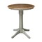 International Concepts Round 30 in Rd Ped Gathering Ht Table, 2 Emily Counter Ht Stools, Hickory/Stone, 30 in W, 30 in L K41-30RT-27B-S6172-2 - alternate 3